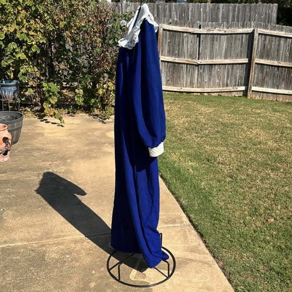 Nos Vintage Komar Blue Velvety Zip Robe L USA Made - Picture 6 of 12